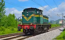 S� 643-014 f�hrt durch Maribor-Tabor Richtung Maribor Hauptbahnhof. 6.6.2013