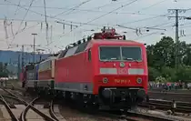 Nachschuss auf die Sch�nheiten 752 004-2 (ex. 120 004-7), AEG 182 001-8, 181 206-4 und E69 10. Hier bei der Gro�en Fahrzeugparade am 08.06.2013 in Koblenz-L�tzel.