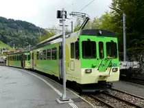 tpc / AOMC - Zahnradtriebwagen BDeh 4/4 501 sowie der Steuerwagen Bt 532 als Regio nach Aigle in Champ�ry am 26.05.2013