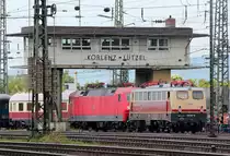 182 001-8 & 752 004-5 in Koblenz L�tzel am 08.06.2013