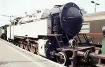 Eine m�chtige Dampflok stellt die auf der polnischn Sandbahn eingesetzte Tkz 211 dar. Am 27.4.1991 stand sie neben vielen anderen Exponaten im Eisenbahnmuseum Warschau nahe dem Bahnhof Glowny.