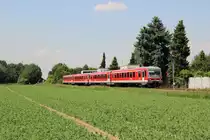 928 662 + 928 668 als RB 11819 (D�sseldorf Hbf - K�ln-Messe Deutz) bei Paffendorf am 07.06.13