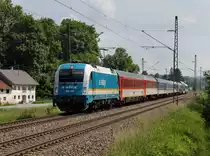 Die 183 003 mit einem ALEX nach M�nchen am 08.06.2013 unterwegs bei Moosburg.