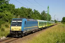 H-M�VTR 480 016 erreicht am 13.06.2013 mit IC934  K�KFRANKOS  in K�rze den Zugendbahnhof Sopron.