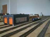 Der Lokschuppen im Bw,auf meiner neuen H0-Anlage,wird demn�chst gegen einen modernen,dreist�ndigen Lokschuppen ausgetauscht.Aufgenommen am 16.Juni 2013.