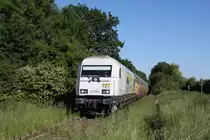 PCT 223 155 hat soeben das BMW Werk verlassen und f�hrt nun auf dem Anschlussgleis nach Lohhof zur Hauptstrecke. 13.06.2013.