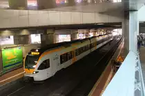 Hier steht ein Eurobahn Flirt als RB 89 nach M�nster am 12.6.13 in Kassel Wilhelmsh�he.
