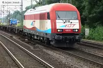 420 12 der evb ist am 13.06.13 mit einen containerzug durch harburg gefahren