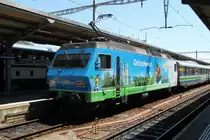 Re 456 096-7 mit dem Voralpenexpress in Romanshorn.16.06.13

