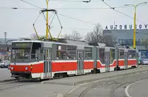Kaschauer Tatra KT8D5R.N2-Wagen 509, Endhaltestelle Bahnhof (Staničn� n�mestie/Bahnhofsplatz); 17.11.2012 