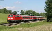 111 040-2 mit dem RE 79017 (M�nchen Hbf-Salzburg Hbf) bei Vogl 28.5.13