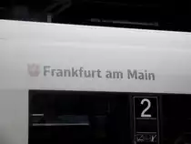 Ein ICE 3 (BR403) der auf die Stadt Frankfurt am Main getauft ist am 20.06.13 in Frankfurt am Main Hbf  