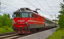 S� 342-027 zieht EC151 'Emona' durch Maribor-Tabor Richtung Ljubljana. /1.6.2013