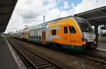 Hier 445 104-3 als RE2 (RE92364) von Berlin Lichtenberg nach Cottbus, dieser Triebzug stand am 23.6.2013 in Berlin Lichtenberg.