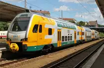 Hier 445 101-9 als RE2 (RE92366) von Cottbus nach Berlin Lichtenberg, bei der Einfahrt am 23.6.2013 in Berlin Lichtenberg.