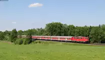 111 181-4 mit dem RE 79023 (M�nchen Hbf-Rosenheim) bei Hilperting 28.5.13