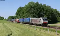 186 284-6 mit einem KLV Zug bei Vogl 28.5.13