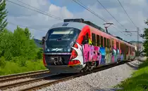 S� 312-136 f�hrt durch Maribor-Tabor Richtung Zidani Most. /6.6.2013