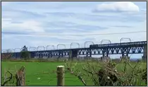 Die Eisenbahnbr�cke bei Moresnet (Belgien),�berspannt das G�hltal und ist Teil der Montzenroute ,(Aachen-West nach Tongeren). Fr�hlingsaufnahme vom April 2013.