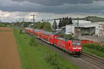 146 113-6  Baden-W�rttemberg erfahren  kurz nach der Abfahrt aus dem Hp Auggen gen Basel. (11.05.2013)