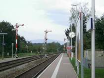 Bahnhof Gottenheim (bei Freiburg) - hier die Ausfahrsignale Ri Freiburg