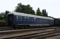 Gut, dass er erhalten geblieben ist!
Der sch�ne Touropa Wagen D-HDS 568089-40101-8 war am 4.7.2013
 zu Gast  im Bahnbetriebswerk der Teutoburger Wald Eisenbahn
in Lengerich Hohne.