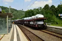 Das ist das letzte.......Audi-Emblem, das sie hier sehen k�nnen, von dem Audiganzzug der am Sonntag den 7.7.2013 durch Neckargerach gen Norden gefahren ist.