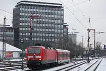 143 840 zog am 6.2.13 einen x-Wagen von D�sseldorf Abstellbahnhof nach Krefeld-Oppum durch D�sseldorf-Rath.