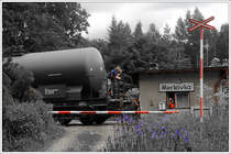 Impression vom Blockposten Merkovka, welcher sich zwischen den Bahnhfen Lun u Rakovnka und Řevničov befindet, aufgenommen am 23.6.2013.