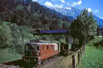 BLS 183 rollt bei Frutigen den L�tschberg abw�rts, 15.09.2003.
