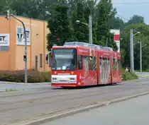 SVZ Wagen 909 nach Eckersbach am 04.07.2013 auf der �usseren Schneeberger Strasse.