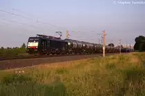 ES 64 F4 - 008 (189 908-7) MRCE Dispolok GmbH f�r LEG - Leipziger Eisenbahnverkehrsgesellschaft mbH mit einem Kesselzug  Dieselkraftstoff oder Gas�l oder Heiz�l (leicht)  in Vietznitz und fuhr in Richtung Wittenberge weiter. 09.07.2013