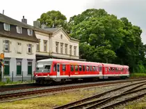  BR 628 als RB47 nach Solingen Hauptbahnhof im Bahnhof Remscheid-L�ttringhausen.(10.7.2013)   