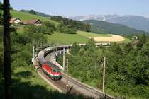 1144.238 am G-54052 mit Rax und der herrlichen Semmeringlandschaft am Eichberg. 9.7.13