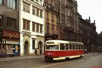 Tatra T2 150 der Stra�enbahn Plzen (August 1977)