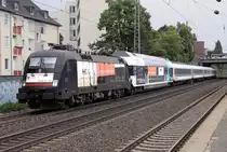 MRCE 182 534-8 / ES 64 U2 - 034 zieht den HKX von K�ln nach Hamburg durch D�sseldorf Derendorf am 27.06.2013