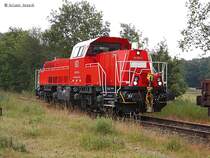 261 099-6 rangierte am 18.06.13 beim glinder bhf 