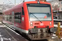 650 014-4 ( 95 80 0650 014-3 D-DB ), ADtranz (Pkw) 36842, Baujahr 1999, Eigent�mer: DB Regio AG, Fahrzeugnutzer: DB ZugBus Regionalverkehr Alb-Bodensee GmbH, Bh T�bingen, 09.02.2013, Plochingen Bf