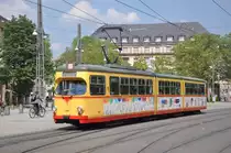 GT8 / DWM Berlin 199 der VBK Karlsruhe aufgenommen 11/06/2013 am Bahnhofsvorplatz 