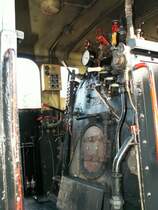 Blick in den F�hrerstand der Zillertaler Schlepptender Lok Nr.4
Jenbach,19.09.06