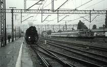 Bei diesem Wetter jagt man keinen Hund vor die T�r - und der Eisenbahnfotograf ist selber schuld, wenn er bei heftigem Dauerregen Fotos macht. Ol49-59 ist am 25.06.2013 gerade aus Wolsztyn kommend in Poznan eingetroffen.