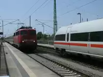Zum Treffen,am 13.Juli 2013,in Bergen/R�gen kam es als sich 110 469 mit dem IC 2353 Erfurt-Binz auf dem ICE 411 066,als ICE 1715 Binz-M�nchen traffen.