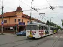 Auch auf der Linie 8 in der rum�nischen Stadt Timisoara verkehrten am
10.5.2010 alte Stra�enbahnen aus Bremen!