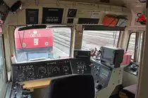 F�hrerstand 1 der DE668, aufgenommen beim Bahnhofsfest in Wesseling am 13.07.2013