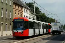 5103 in Werkslackierung nach entfernen der Ganzreklame  Express  auf der Berliner Stra�e am 15.07.2013. 