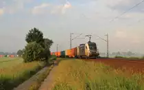 Am 19.Juni 2013 war WLC 182 519 mit Containern bei Burgstemmen auf dem Weg Richtung Norden.