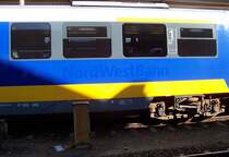 VT 560 am 23.09.2006 in Zittau, der Desiro hat noch die Lackierung der NordWestBahn, der �berlackierte Schriftzug ist noch zu sehen.