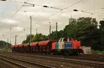 214 001-0 der  Nordbayrischen Eisenbahn  mit Steinzug in K�ln West am 10.07.13.