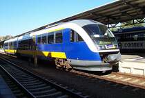 VT 560 als LB 82621 Cottbus - Liberec am 23.09.2006 in Zittau, der Zug f�hrt nur Samstag, an diesem Tag aber nur bis Chrastava, die letzten 10 km Schienenersatzverkehr. Der Desiro f�hrt �ber drei L�nder und vier Grenzen, Deutschland - Polen - Deutschland - Polen - Tschechien.