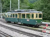 WAB - Abgestellter Triebwagen BDeh 4/4 104 in Lauterbrunnen am 13.07.2013